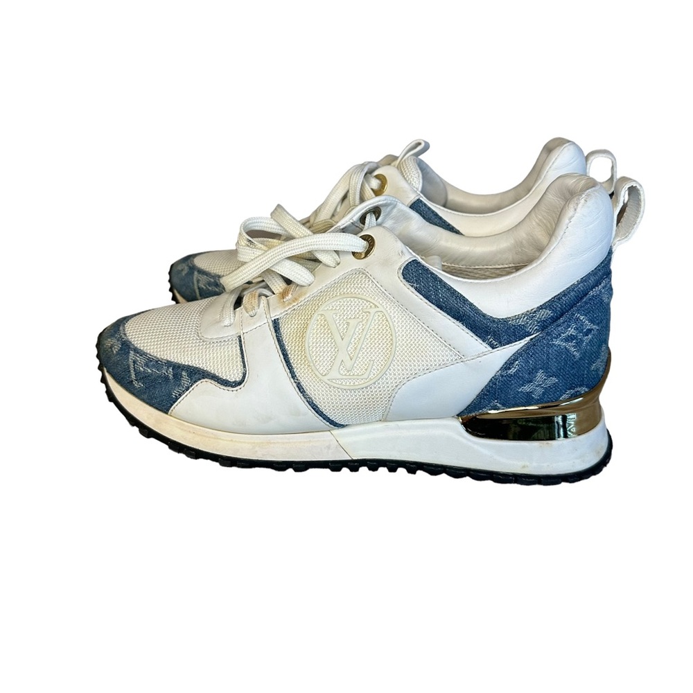 LOUIS VUITTON BLUE DENIM RUNAWAY SNEAKERS